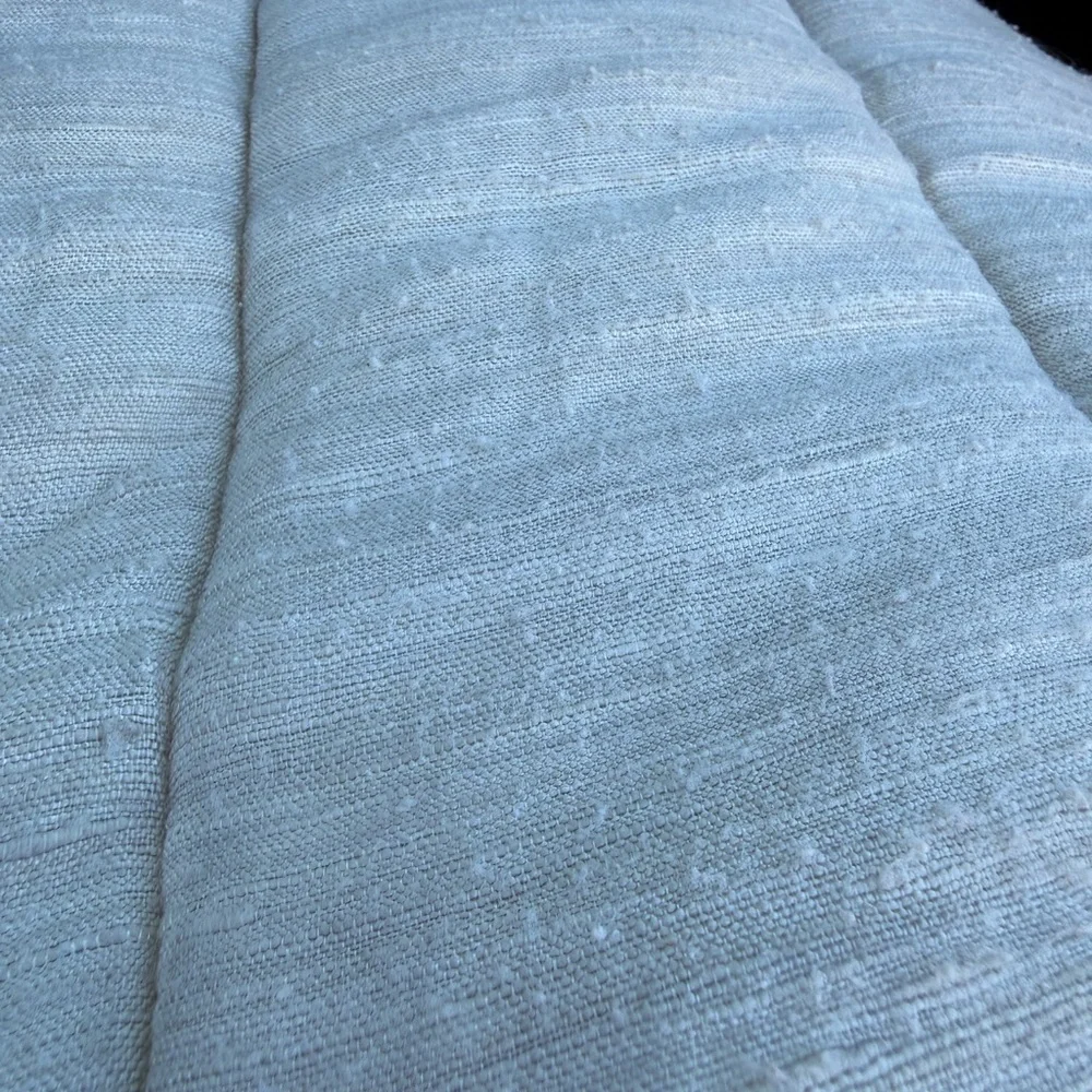 RH Raw Silk channel-stitched Quilt. Luxurious Cream Quilt F/Q Gently Used